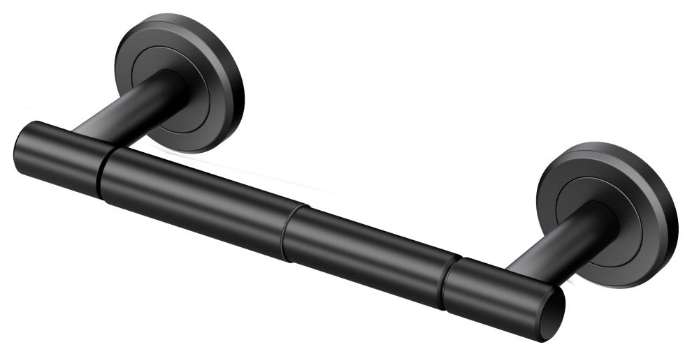 Latitude II Toilet Paper Holder, Matte Black, Traditional