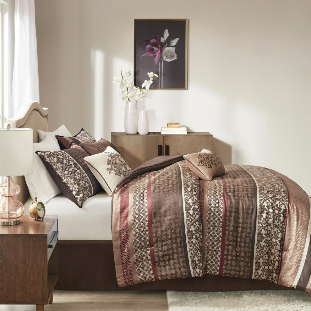 Madison Park Jacquard 7-Piece Comforter Set, California King