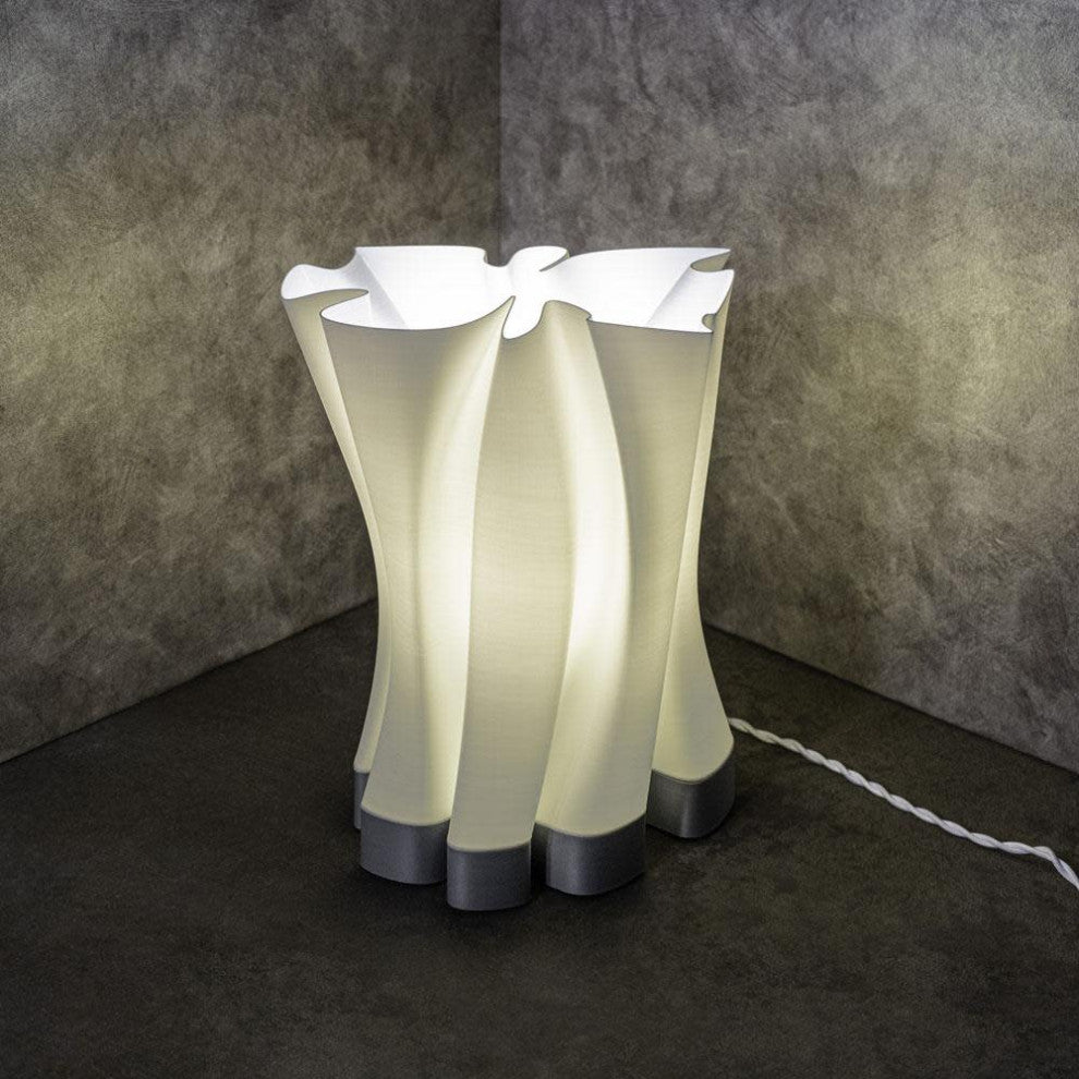JONATHAN Y Lighting USA1002 Flame 14" Tall LED Novelty Table Lamp - White /