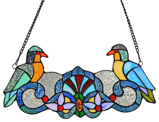 Perch Tiffany-Glass Window Panel 16X21