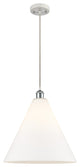 Innovations 516-1P-WPC-GBC-161 1-Light Pendant, White, Polished Chrome