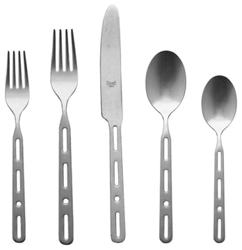 Officina Flatware Set 5 Pcs. Pewter