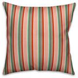 Stripes, Pink Outdoor Throw Pillow, 20"x20"