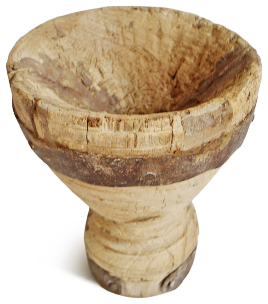 Consigned Old Wood India Mortar Cup 6