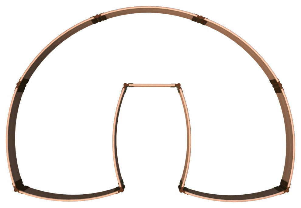 Classic Sienna 'Lucky Horseshoe' - 6' X 9' X 5.5" Raised Garden Bed - 1" Profile