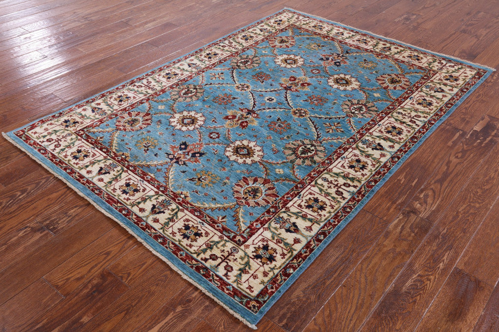 Persian Tabriz Hand Knotted Wool Rug 4' 9" X 6' 11" Q7445