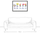 Painted Flowers in Glass Jars Print 24x36 Black Floating Framed Canvas