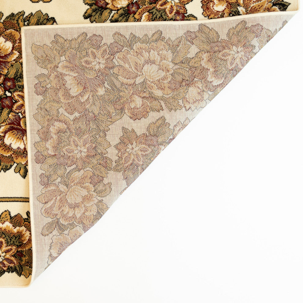 Aurora Aubusson Indoor Rug Ivory 5'3"x7'6"