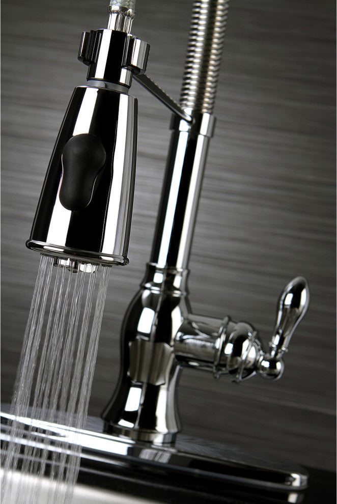 Gourmetier Single-Handle Pre-Rinse Kitchen Faucet, Polished Chrome