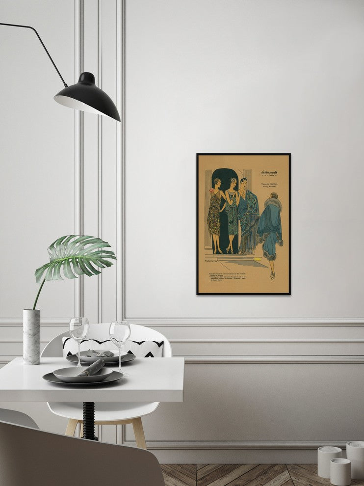 "Party Wear" Floater Framed Painting Print on Canvas, 16"x24"