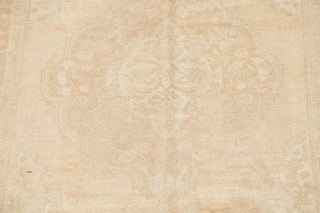 Consigned, Vintage-Style Faded Handmade Persian Wool Area Rug, Beige, 6x10