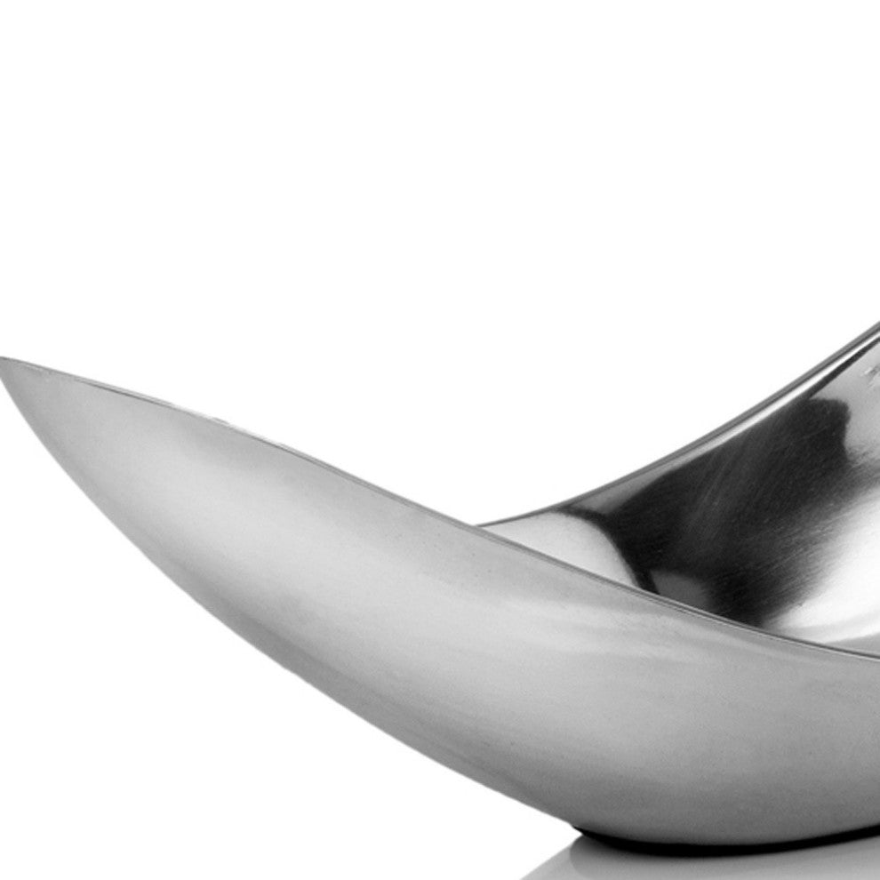 13" Aluminum Modern Twisted Centerpiece Bowl