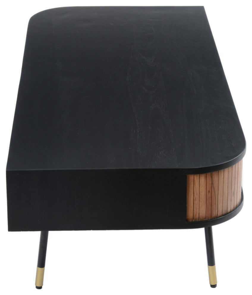 Mid - Century Modern Bezier Coffee Table - Black