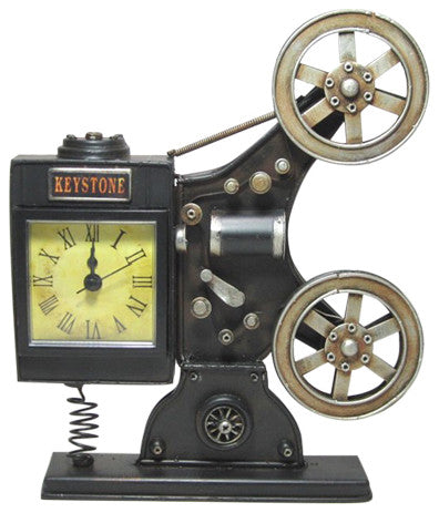 Old School Film Projector Tabletop Clock