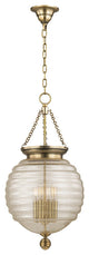Coolidge, 4 Light, Pendant, Aged Brass Finish, Clear Glass