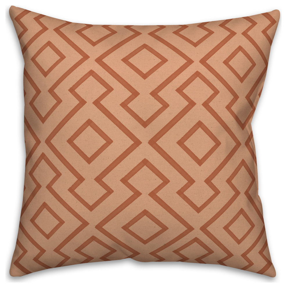 Terracotta Diamond 18x18 Spun Poly Pillow
