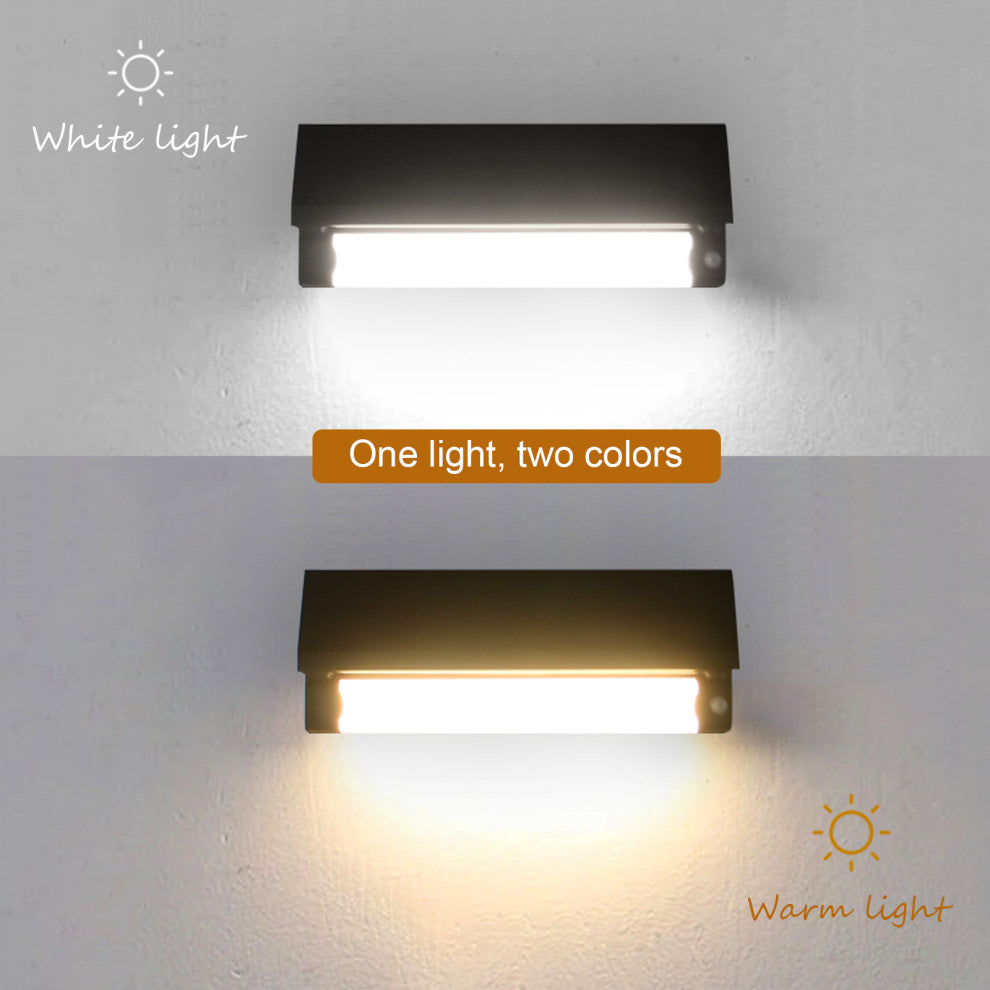 Solar SMART Sensing Self-Contained Selectable LED Color Flood Pathway Wall Light