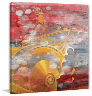 "Yellow Ride" Print on Canvas, 40"x40"