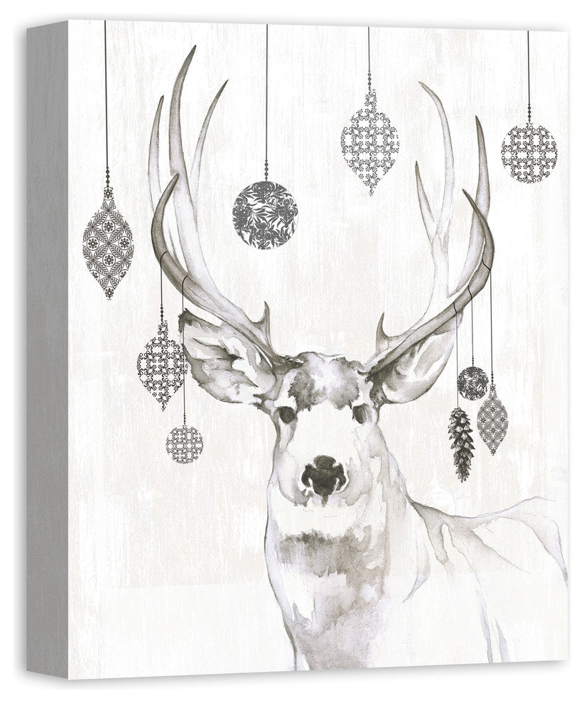 "Decorated Deer Antlers" Canvas Wall Art, 16"x20"