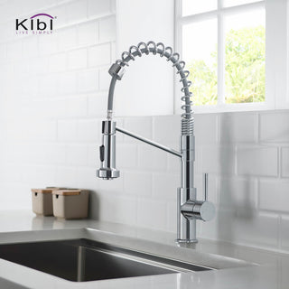 Lodi Single Handle Pull Down Kitchen Faucet, Chrome