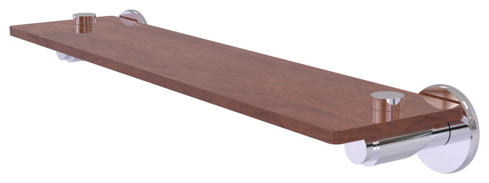 Tribecca 22" Solid Wood Shelf, Polished Chrome