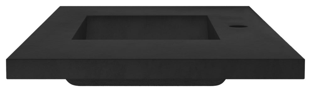 Palomar Vanity Top and Integral Sink, Charcoal, 36, Single Faucet Cutout