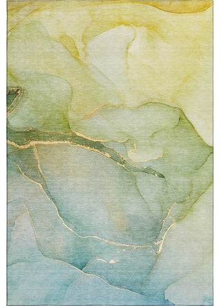 Premium Machine Washable Mayfield AMF508 Green 2'6" x 3'10" Rug