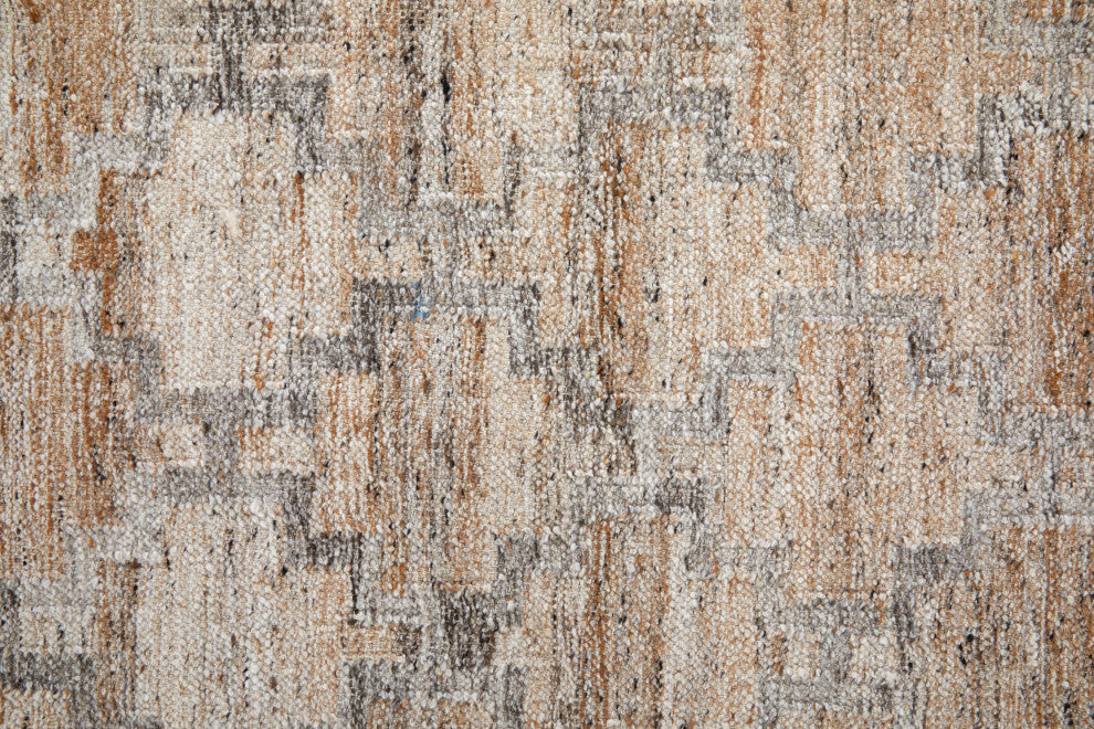 Weave & Wander Elstow Transitional PET Yarn Beige/Gray Rug, 5'x8'