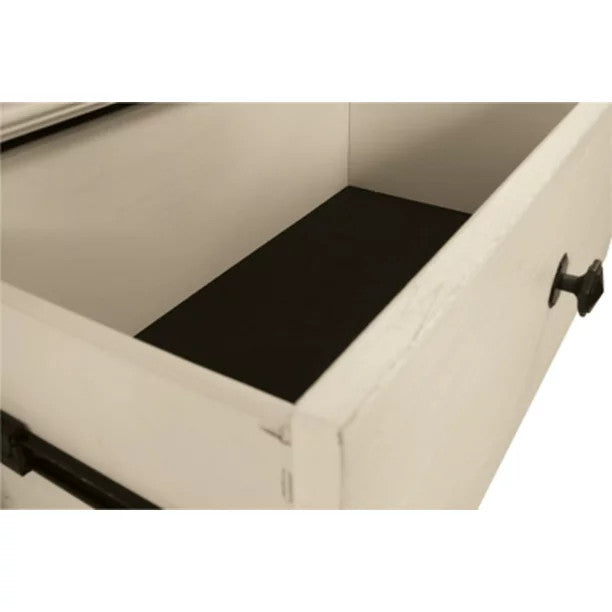 Farmhouse Bookcase, 2 Drawers & Open Shelves With X-Shaped Sides, Antique White