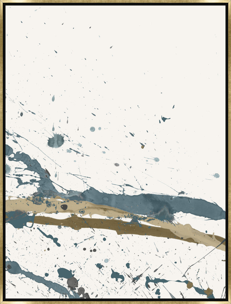 24x32 Winding Road V, Framed Artwork, Gold