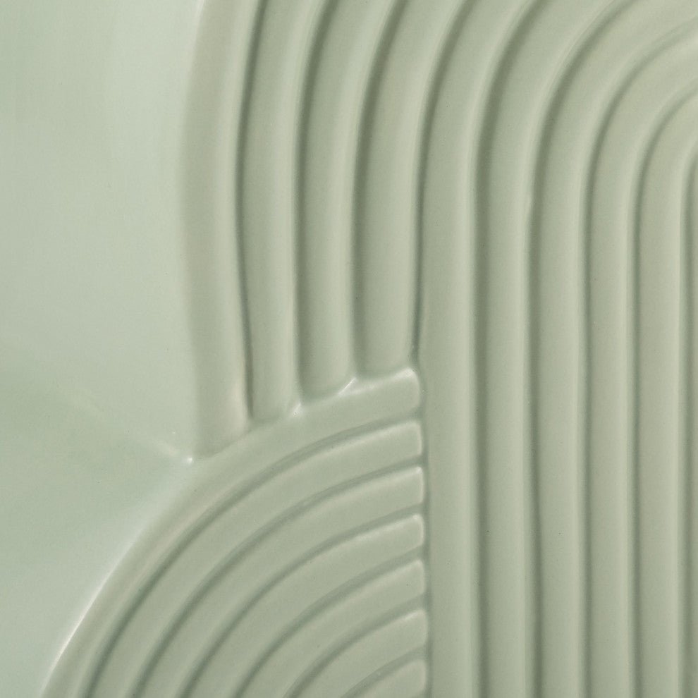 Ceramic Set of 2 13X10" Arches Bookends, Cucumber