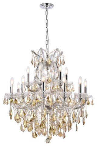 Elegant Lighting 2800D30-GT/RC Maria Theresa 19 Light 30"W - Chrome