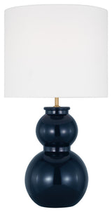Buckley 1-Light Indoor Table Lamp, Gloss Navy