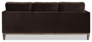 Knox 84" Modern Farmhouse Sofa, Deep Brown Performance Velvet