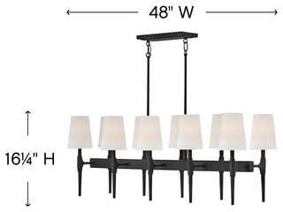 Hinkley Beaumont Medium Ten Light Linear, Black