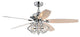 WAREHOUSE OF TIFFANY'S CFL-8453REMO-CH Magee 52 in. 4-Light Indoor Chrome