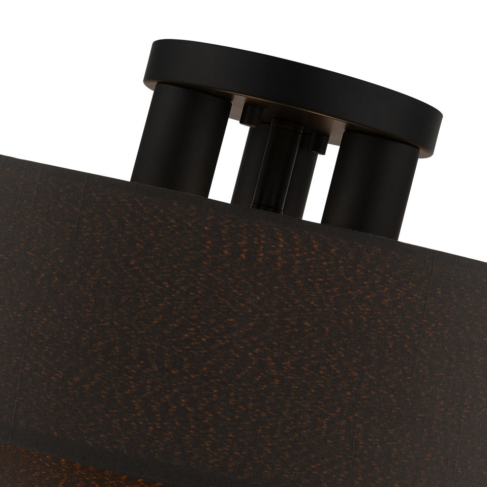 Sentosa 3-Light Black Large Semi-Flush