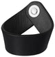 Leather Drawer Pull, The Fremont, Black, Nickel