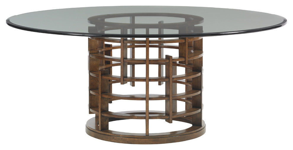 Meridien Round Dining Table With 60" Glass Top