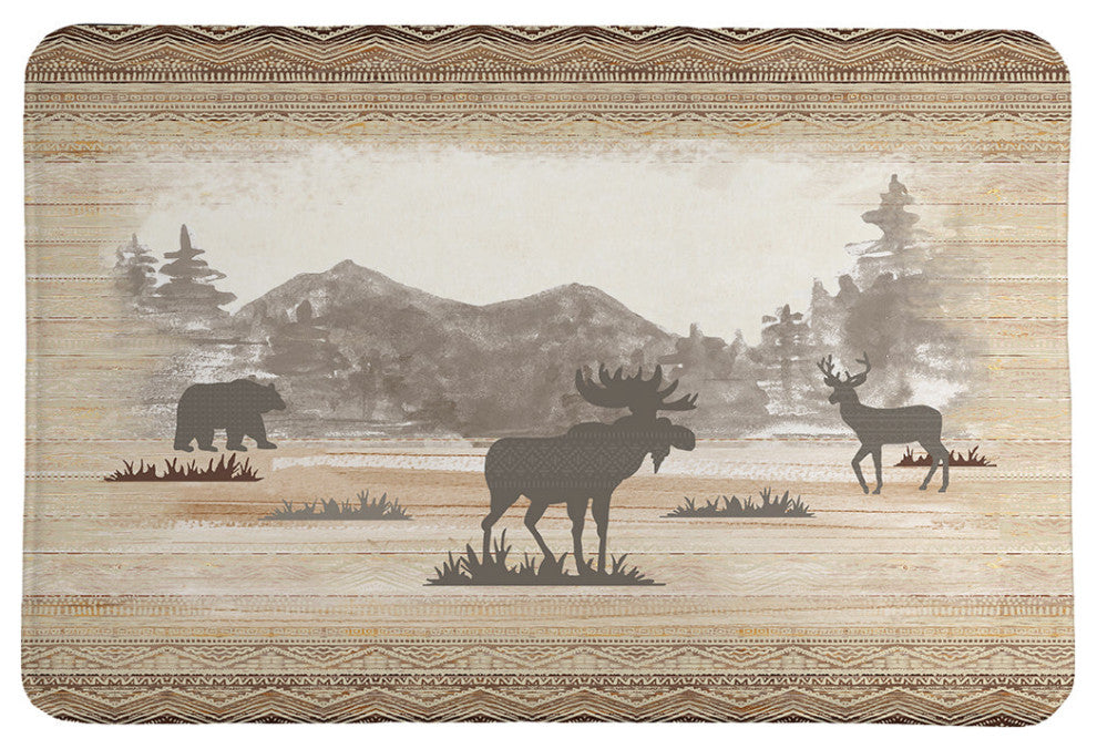 Laural Home Mountain View Memory Foam Rug