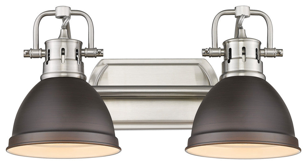 Duncan 2-Light Bath Vanity With Rubbed Bronze Shade