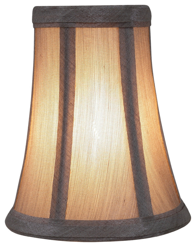 30246-5 Small Bell  Chandelier Clip On Lamp Shade Silver Gray 2 1/2"x4"x5"