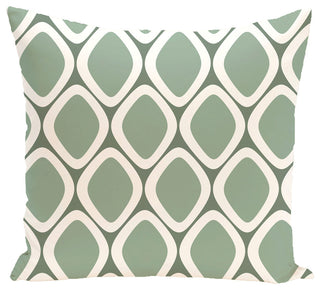 Pebbles Geometric Print Pillow, Wintergreen, 26"x26"
