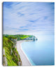 Etretat Aval Cliff and Rocks Normandy, Beach Photo Canvas Print, 28"x60"