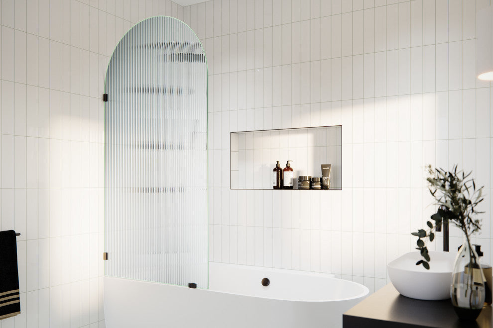 Bathtub Single Fixed Panels, Oil Rubbed Bronze
