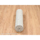 Light Gray Hand Spun Wool Hand Knotted Modern Runner Oriental Rug, 2'7"x8'2"