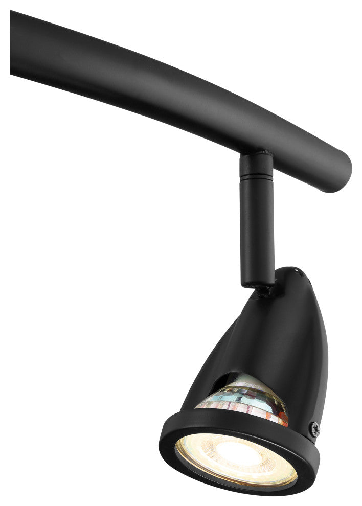 Cobra, 3-Light LED Spotlight Pendant, Black, Replaceable LED