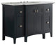 49" Single Vanity, Dark Gray, White Marble Top