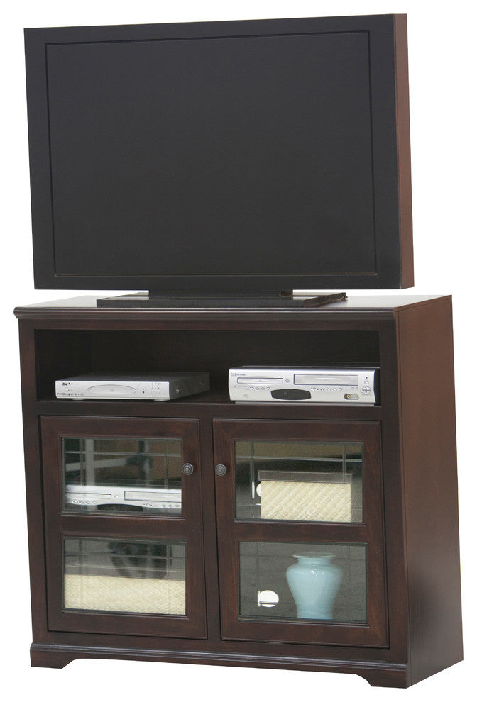 Eagle Furniture Savannah Plain Glass Door 45" Wide TV Console, Interesting Aqua