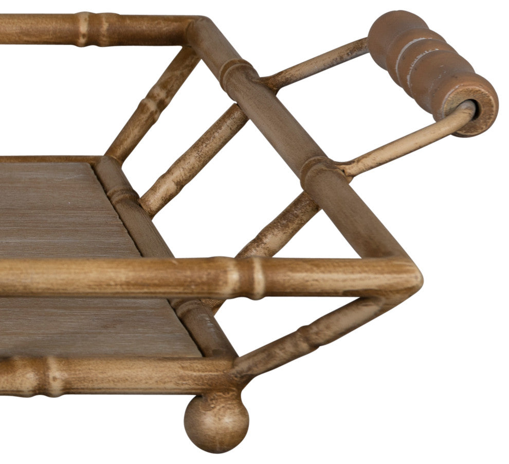 Tropical Wooden Bamboo Tray